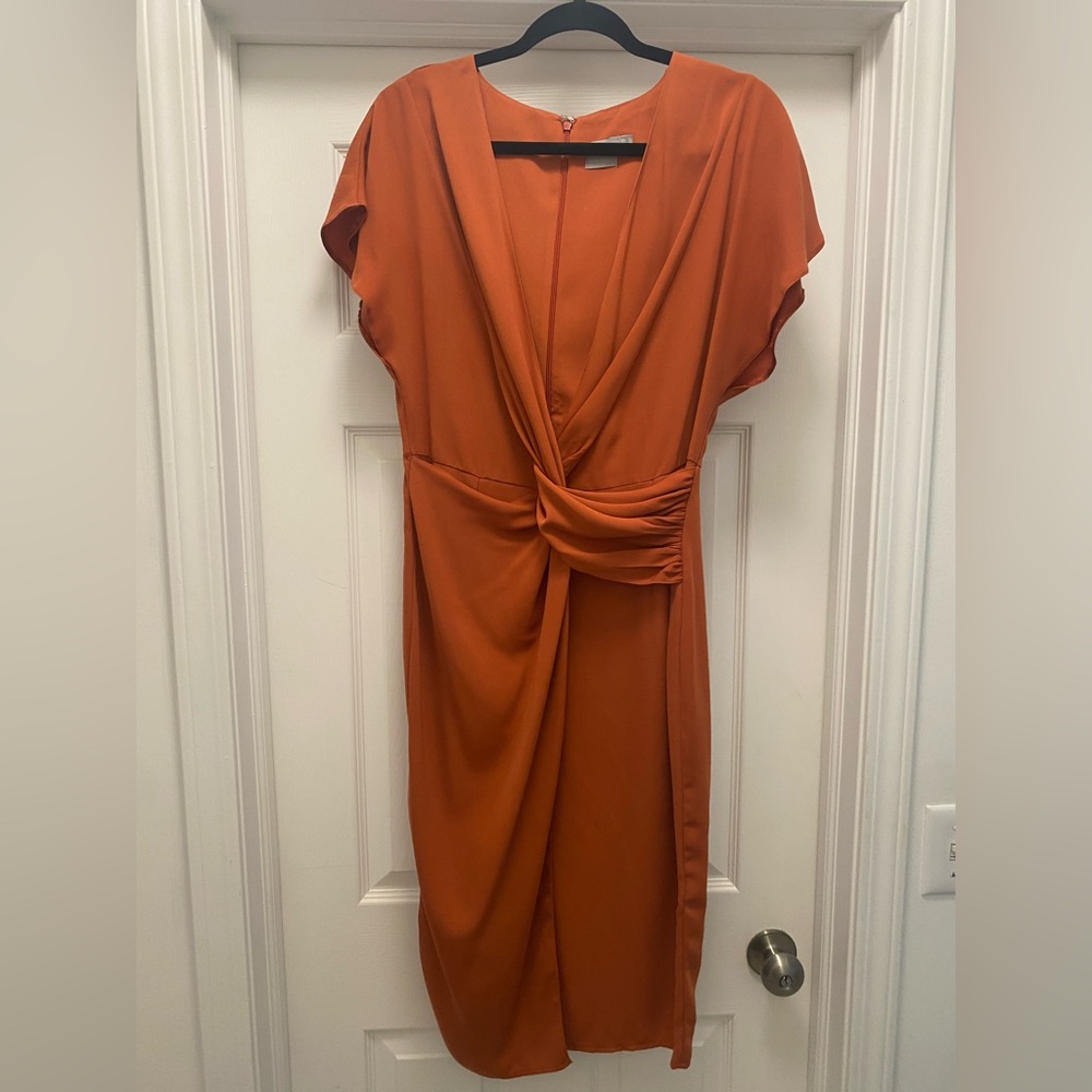 ASOS Orange Dress Size 8 Burnt Orange